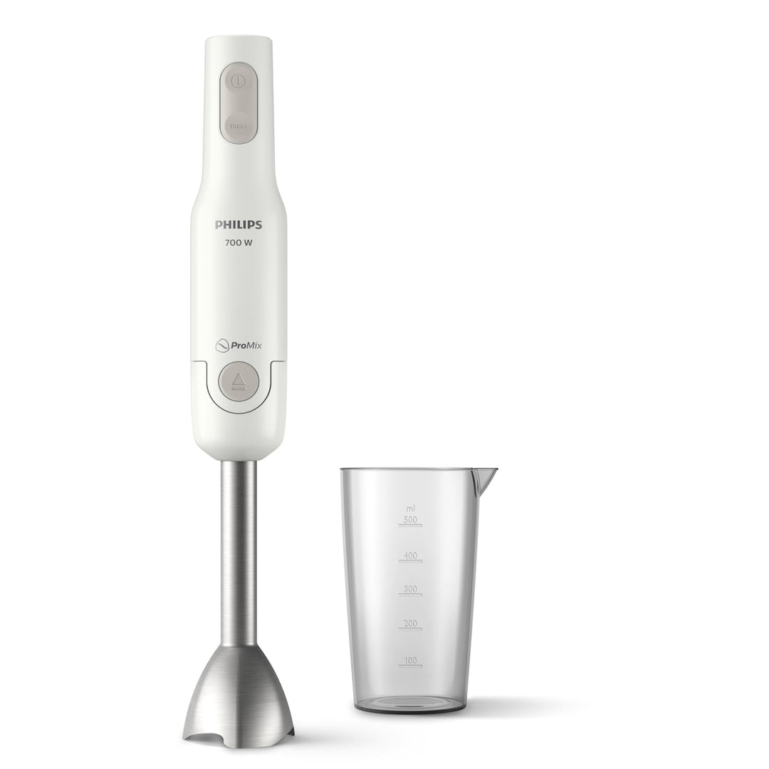 Philips Stabmixer – 650W, mit Spritzschutz und ProMix Technologie, 18 x 19 x 25 cm, weiss (HR2534/00