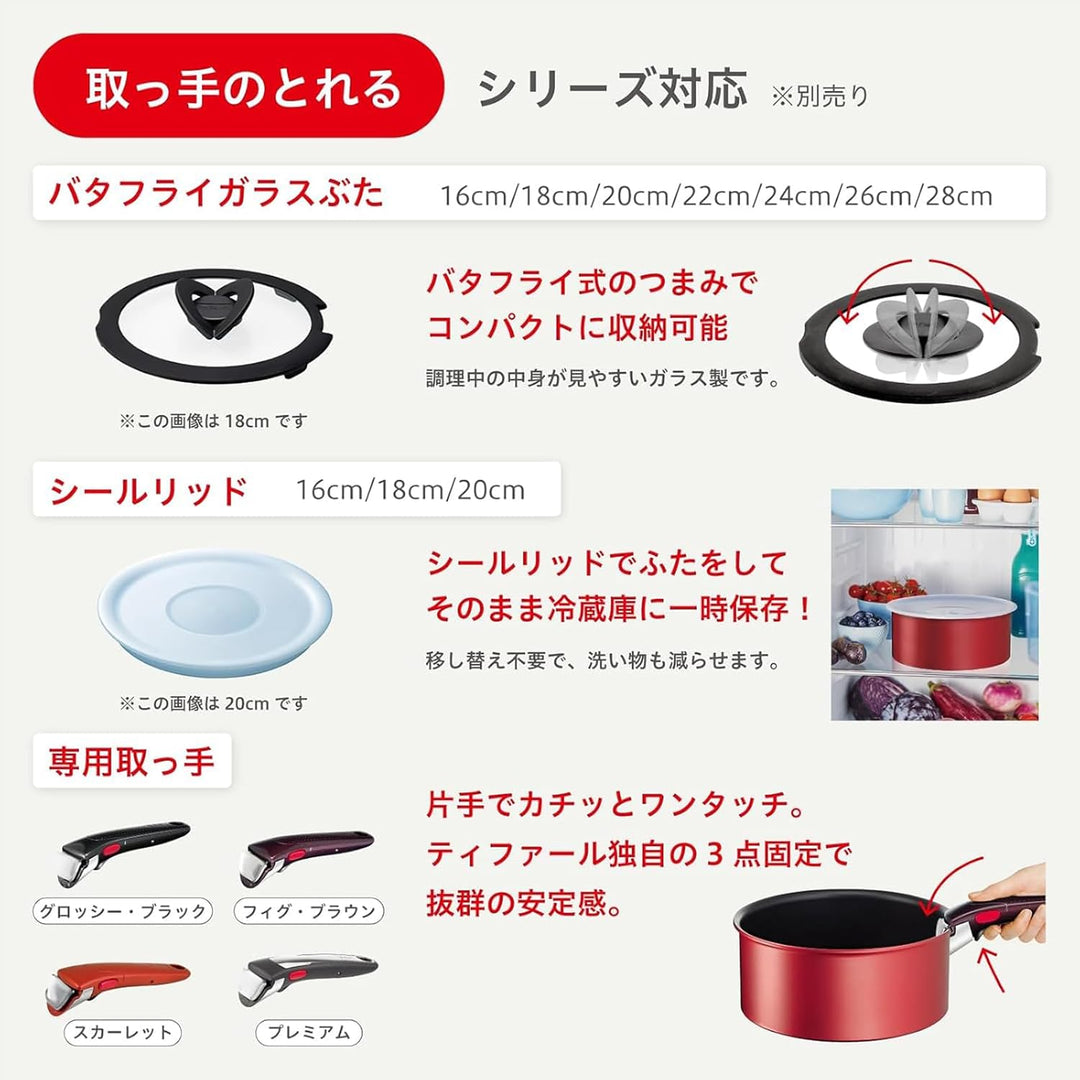 Tefal T-FAL L38377 Ingenio Neo IH Rouge Unlimited Bratpfanne 26 cm Induktionsgeeignet rot Wok 26cm I