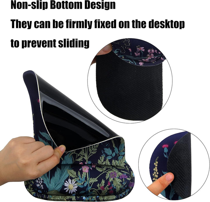Mauspad mit Handauflage, Mauspad mit Gelkissen und Ergonomische Memory Foam Tastatur Handgelenkaufla
