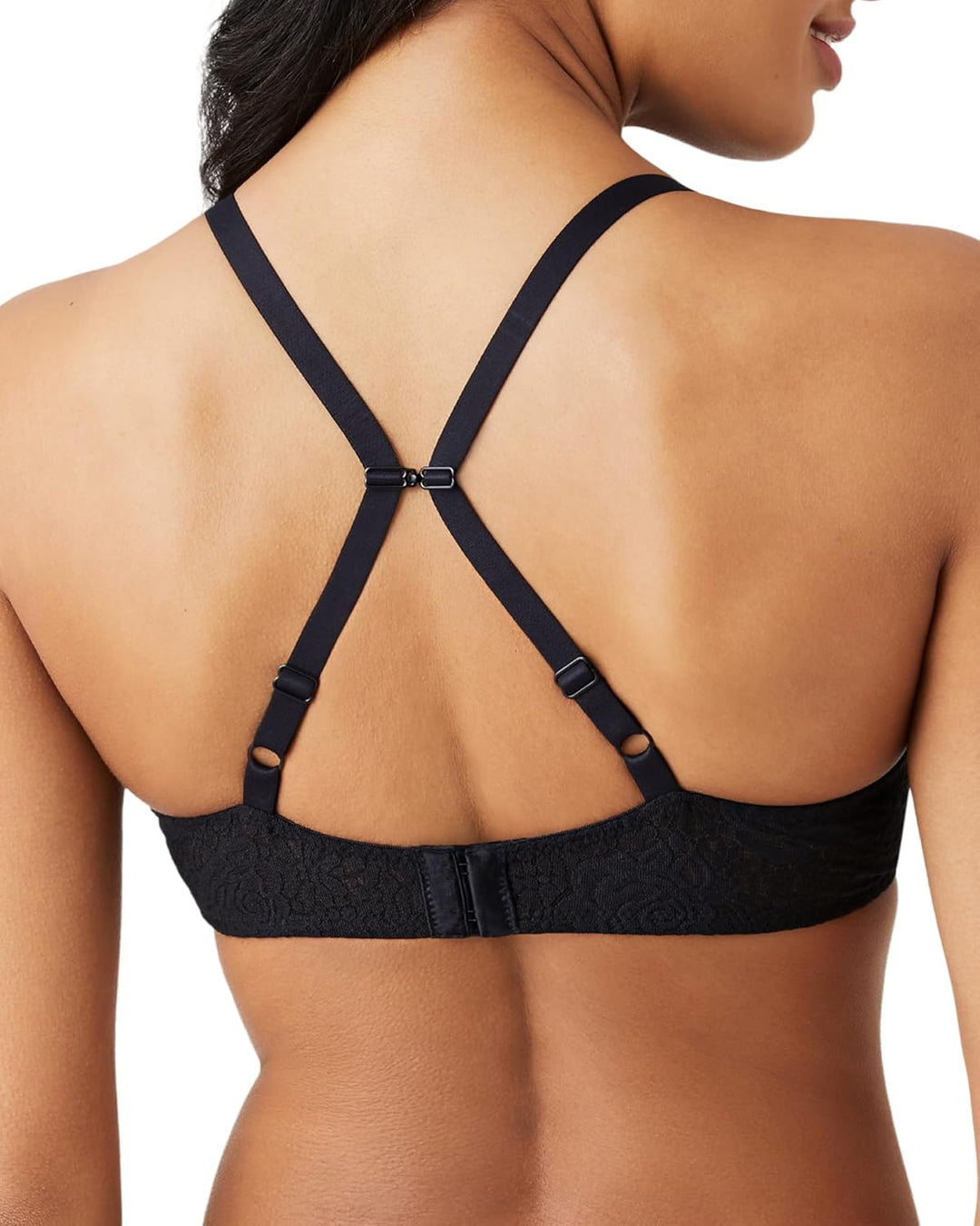 Wacoal Damen Halo Lace Unlined Convertible Underwire Bra BH, Undurchsichtige 70C Schwarz, 70C Schwar