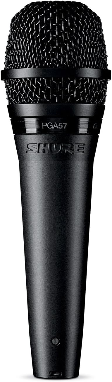 Shure PGA57 Dynamisches Instrumentenmikrofon mit Nierencharakteristik, inkl. XLR-Kabel Schwarz PGA57