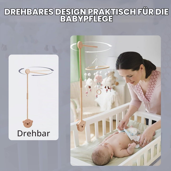 Promise Babe Baby Mobile Halterung Holz Bär Design, Babybett Wickeltisch DIY Mobile Halterung Höhenv