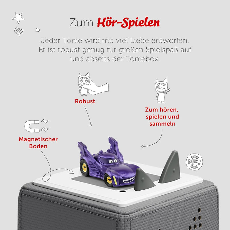 tonies Hörfigur für Toniebox, DC – Batwheels, Hörspiel mit 5 Geschichten für Kinder ab 5 Jahren, Spi