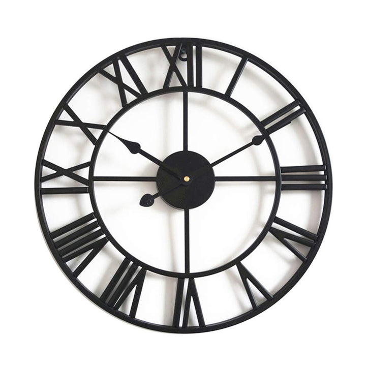 Taodyans Vintage Wanduhr Ohne Tickgeräusche Grosse Römische Ziffern 40cm Wanduhr Metall Skelett Uhr