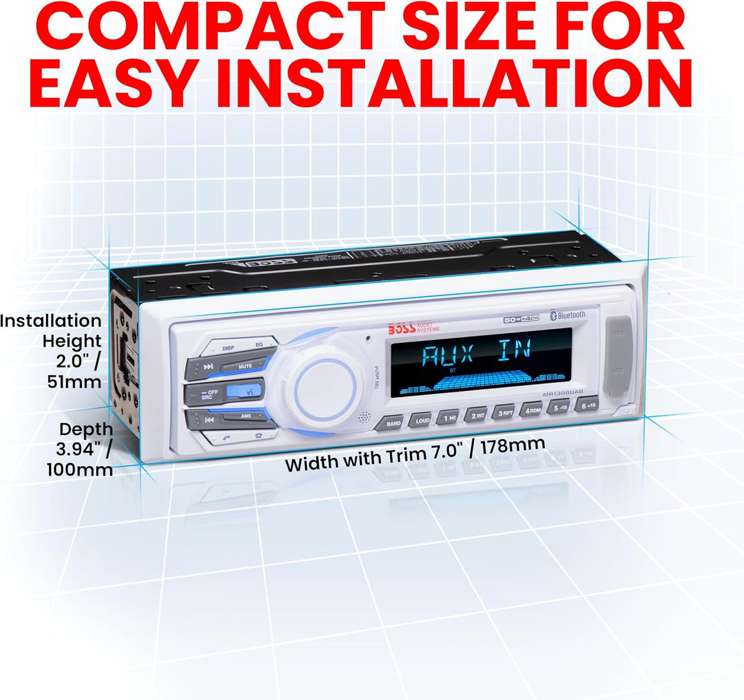 Boss Audio Systems 153-mr1308uab mechless Media Player Digital