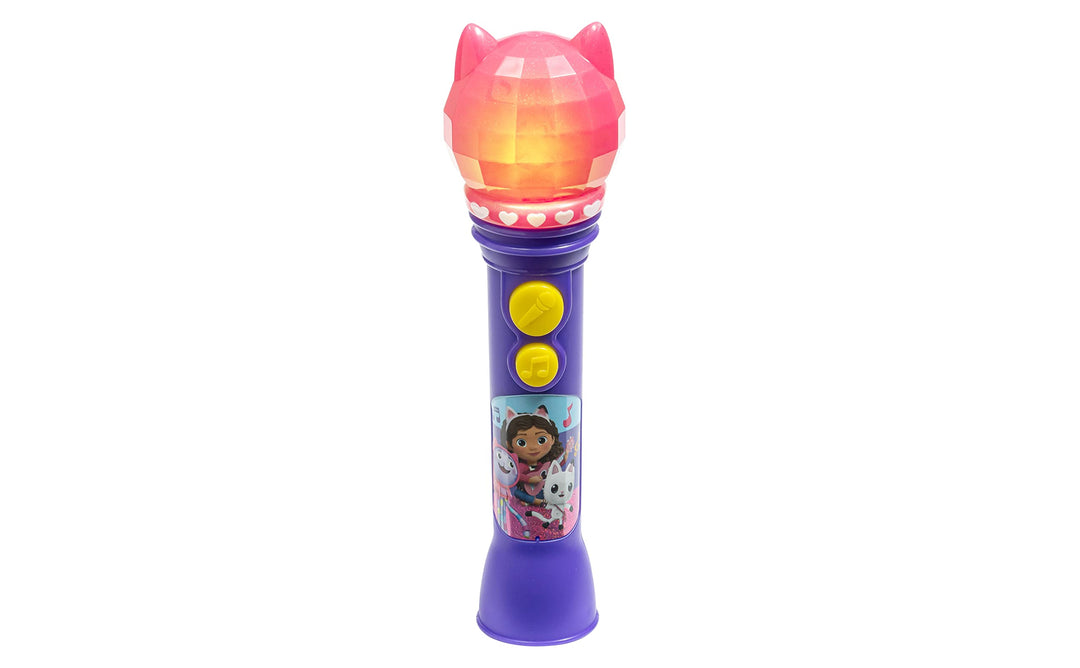 ekids KIDdesigns Gabby's Dollhouse Sing Along Microphone for Kids | Real Working Microphone| Built i