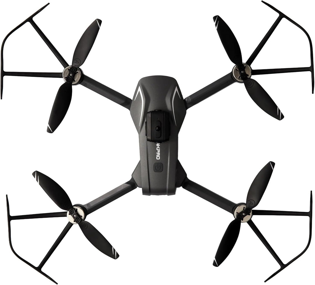 AMXFlight X4KPro Brushless-Drohne, 30 Minuten Flugzeit, mit Kamera inkl. 2 Akkus, Grau