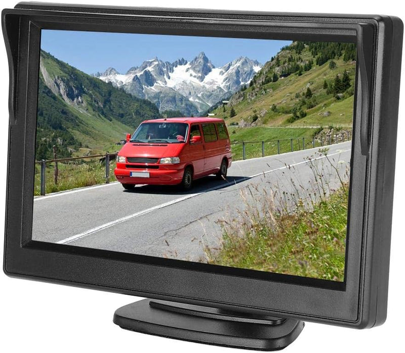 Auto-Monitor, 5-Zoll-TFT-Monitor Hochauflösendes PAL/NTSC-Rückfahr-Parkdisplay Fahrzeugsicherheitssy