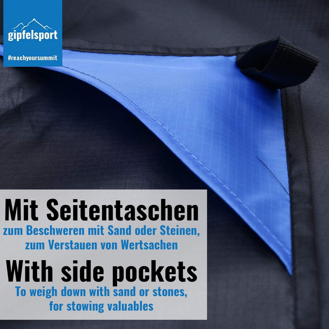 gipfelsport Picknickdecke - Outdoor Picknick Decke I Stranddecke, wasserdicht, waschbar, sandfrei I