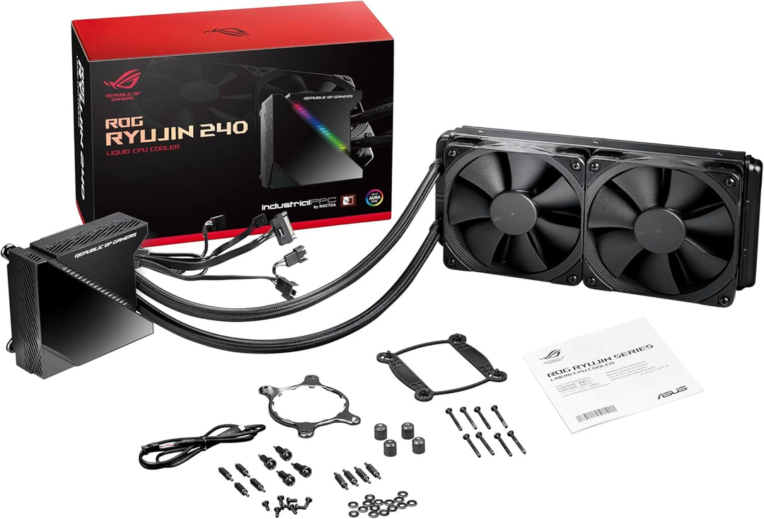 ASUS ROG Ryujin 240 All-in-One CPU-Wasserkühlung (1,77 Zoll OLED-Display, Aura Sync RGB, Noctua iPPC