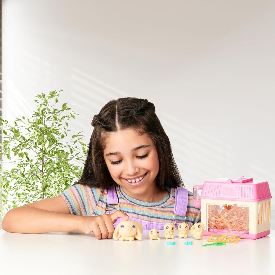 Little Live Pets - Mama Surprise Minis Bunny, Plüschhase mit Geräuschen und Bewegungen, die Babys, i