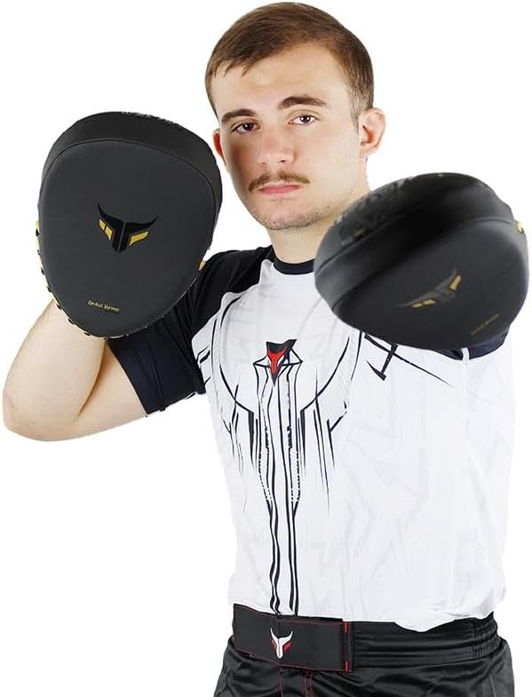 Mytra Fusion Box pratzen - Punch pad MMA Muay Thai handpratzen für Box- und Kampfsporttraining Schwa