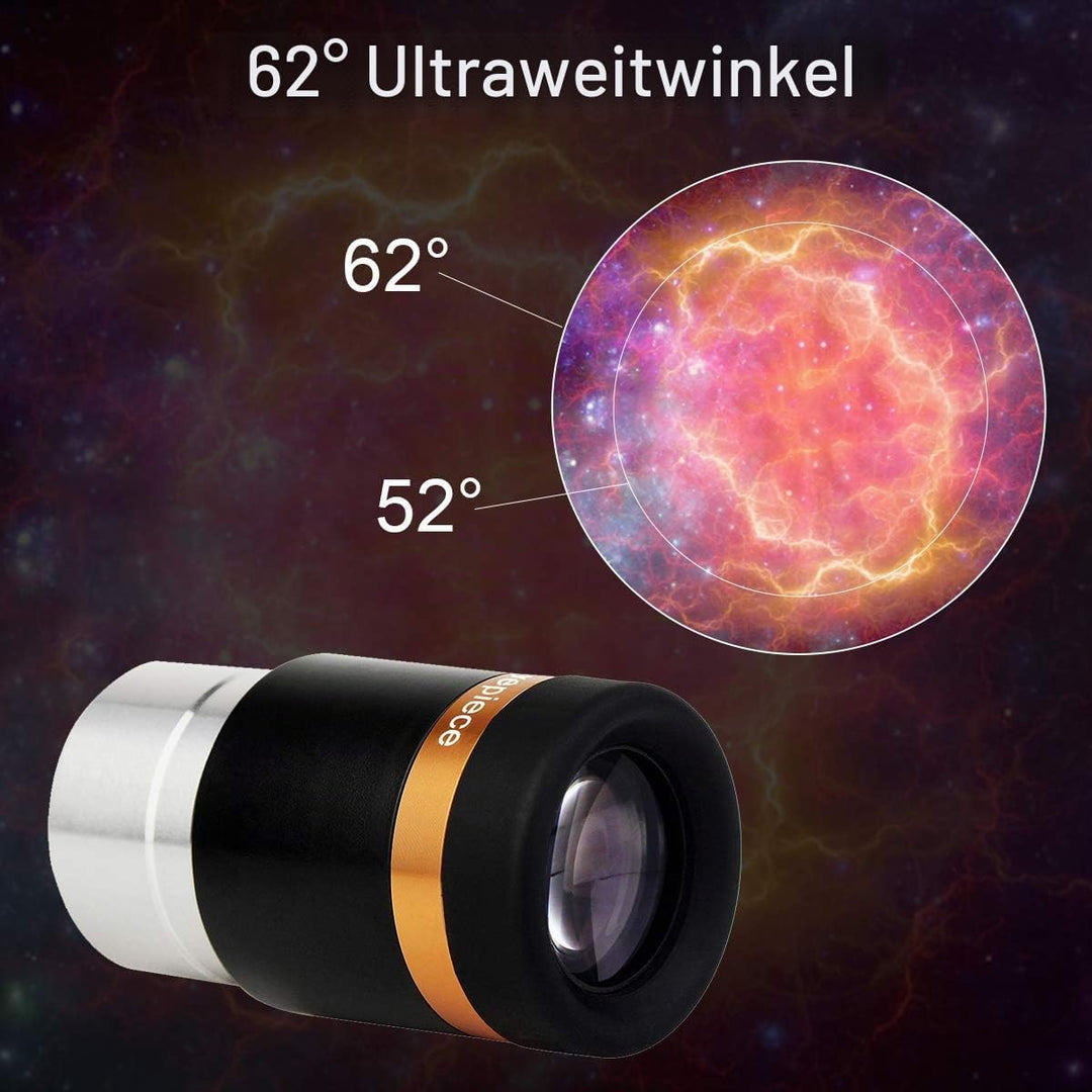Svbony Teleskop Okular 1,25” 23mm 62° Weitwinkel Okular, Asphärisches Linse, High Definition Bilder,