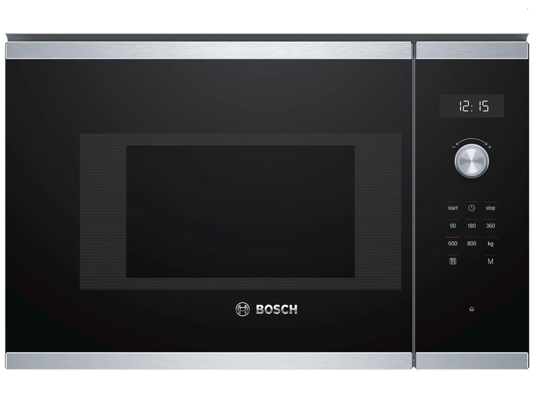 Bosch Hausgeräte BFL524MS0 Serie 6 Einbau-Mikrowelle, 38 x 60 cm, 800 W, Drehteller 25,5cm, Türansch
