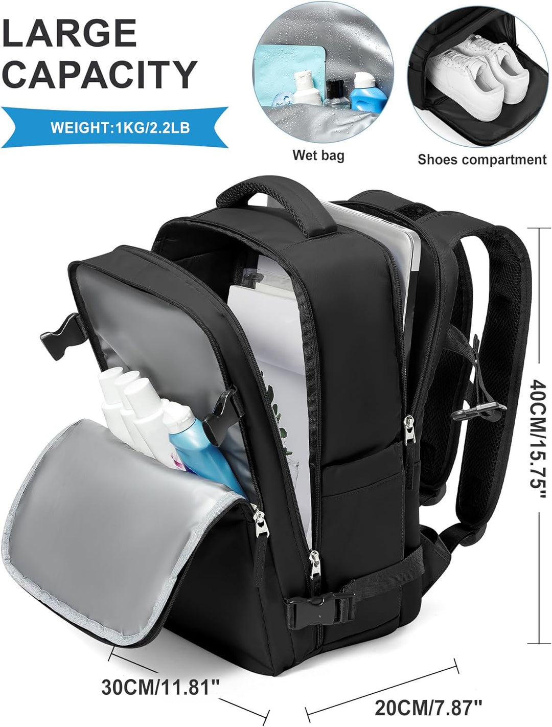 SZLX Ryanair Handgepäck 40x20x25 Rucksack handgepäck Flugzeug Easyjet Handgepäck 45x36x20 Rucksack W