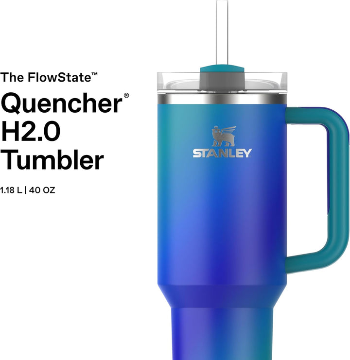 Stanley 1913 Quencher H2.0 Flowstate Trinkflasche Mit Strohhalm - Thermobecher Kühlt 11 Stunden - 48