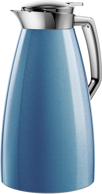 Emsa F4140400 Plaza Isolierkanne | 1 Liter | Aroma Diamond | Quick-Tip-Verschluss | blau, XL, Blau