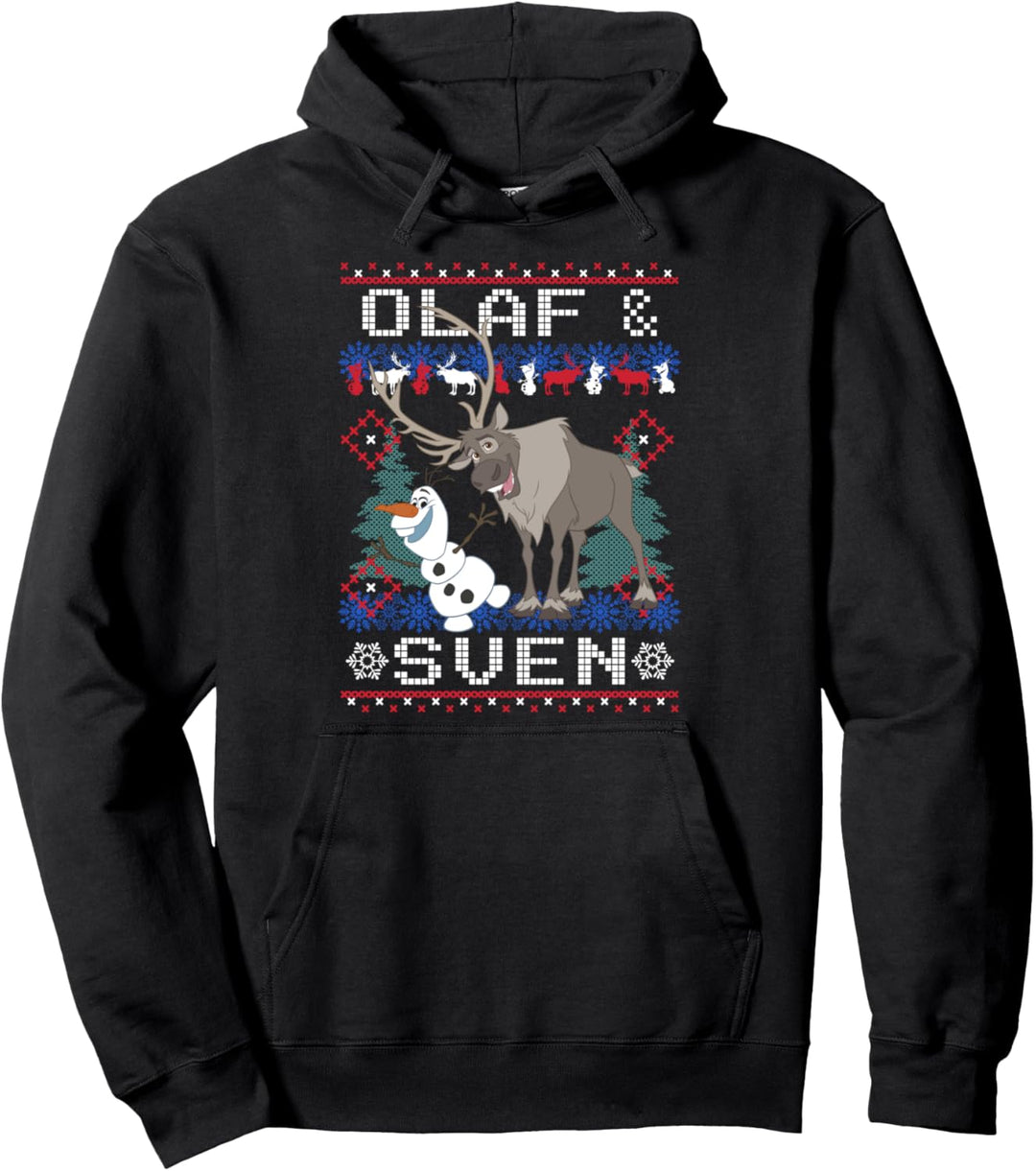 Disney Frozen Olaf Sven Ugly Weihnachten Sweater Pullover Hoodie