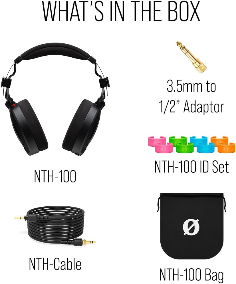 RØDE NTH-100 Professional Over-ear Headphones For Content Creation, Music Production, Mixing and Aud
