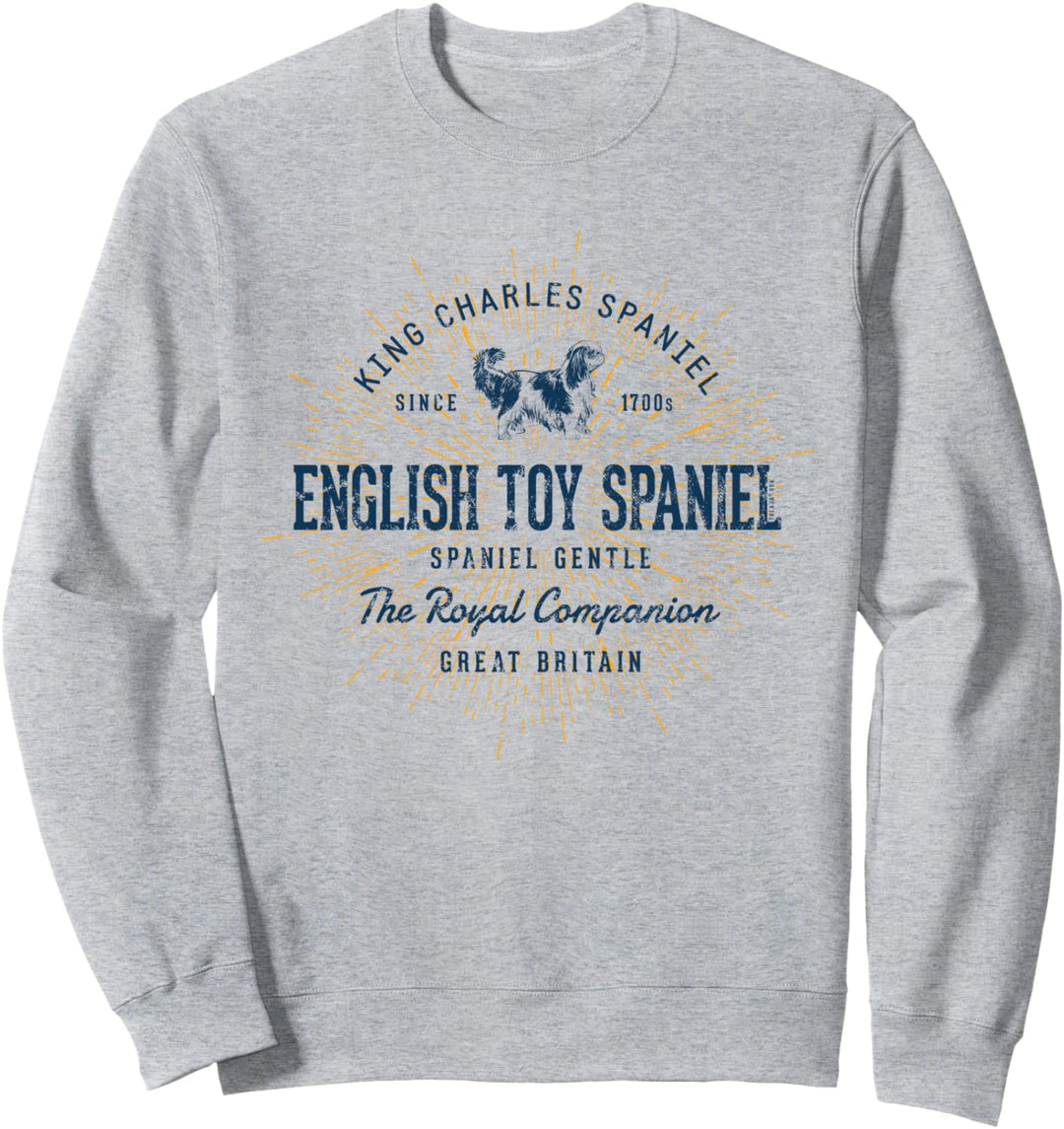 English Toy Spaniel Vintage King Charles Spaniel Sweatshirt