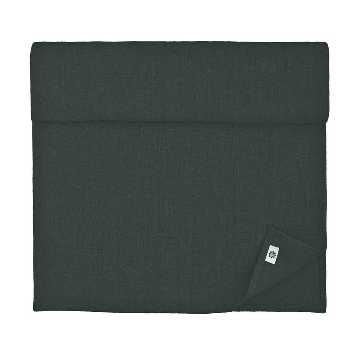Linen &amp; Cotton Tischläufer Stoff Tischband Tischdeko Hygge 100% Leinen, Schwarz (40 x 300 cm) Lang L