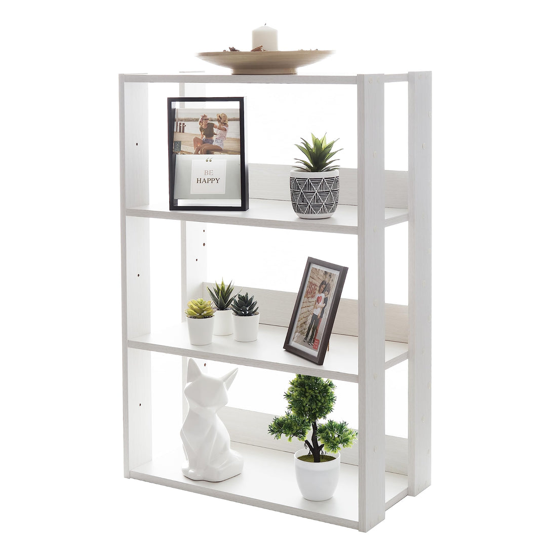 Iris Ohyama, Bücherregal, 3-stufiges Regal, 14 cm breite verstellbare Regale, Stabil, Industriell, W