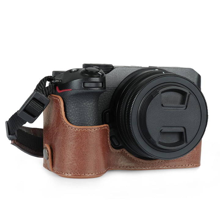 MegaGear Ever Ready Kameratasche aus echtem Leder, kompatibel mit Nikon Z30 (Braun), Braun