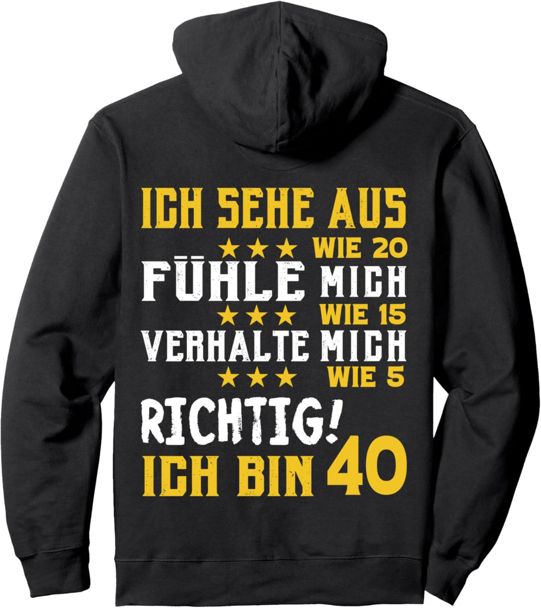 Lustig Endlich 40 Mathe Geburtstag Spruch 40. Geburtstag Pullover Hoodie
