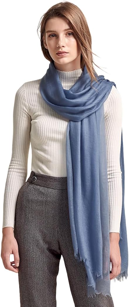 Prettystern Damen 100% Kaschmir feder-leicht Ring Pashmina Schal Abendkleid Stola aus feiner 200 gar