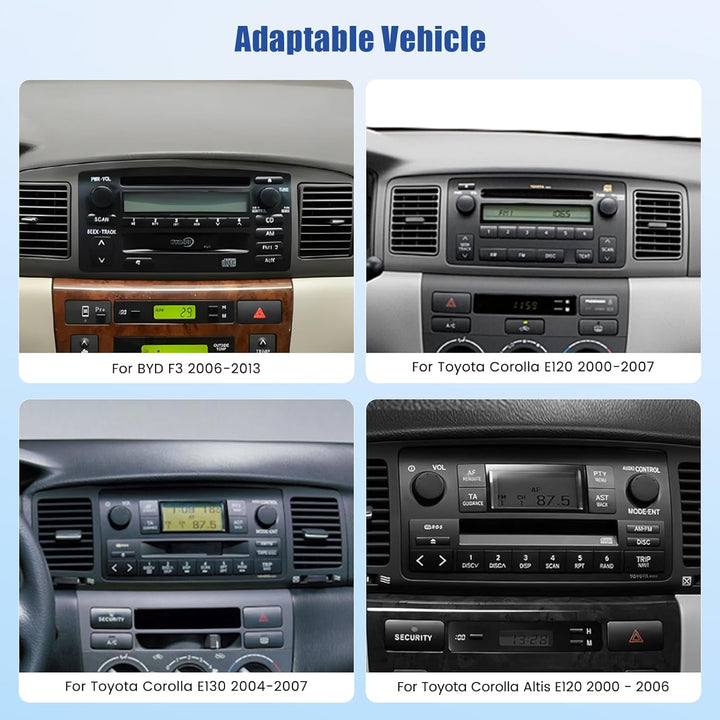 [4G+64G] Inefala Android 15 Autoradio für Toyota Corolla E120 2000-2006/E130 2004-2007 mit Wireless