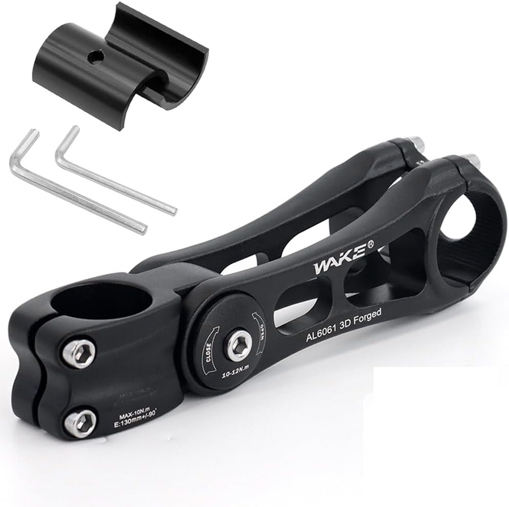 CYSKY Fahrrad Vorbau Universal 31,8mm und 25,4mm verstellbar ± 90 Grad 90/110/130/145mm MTB Vorbau F