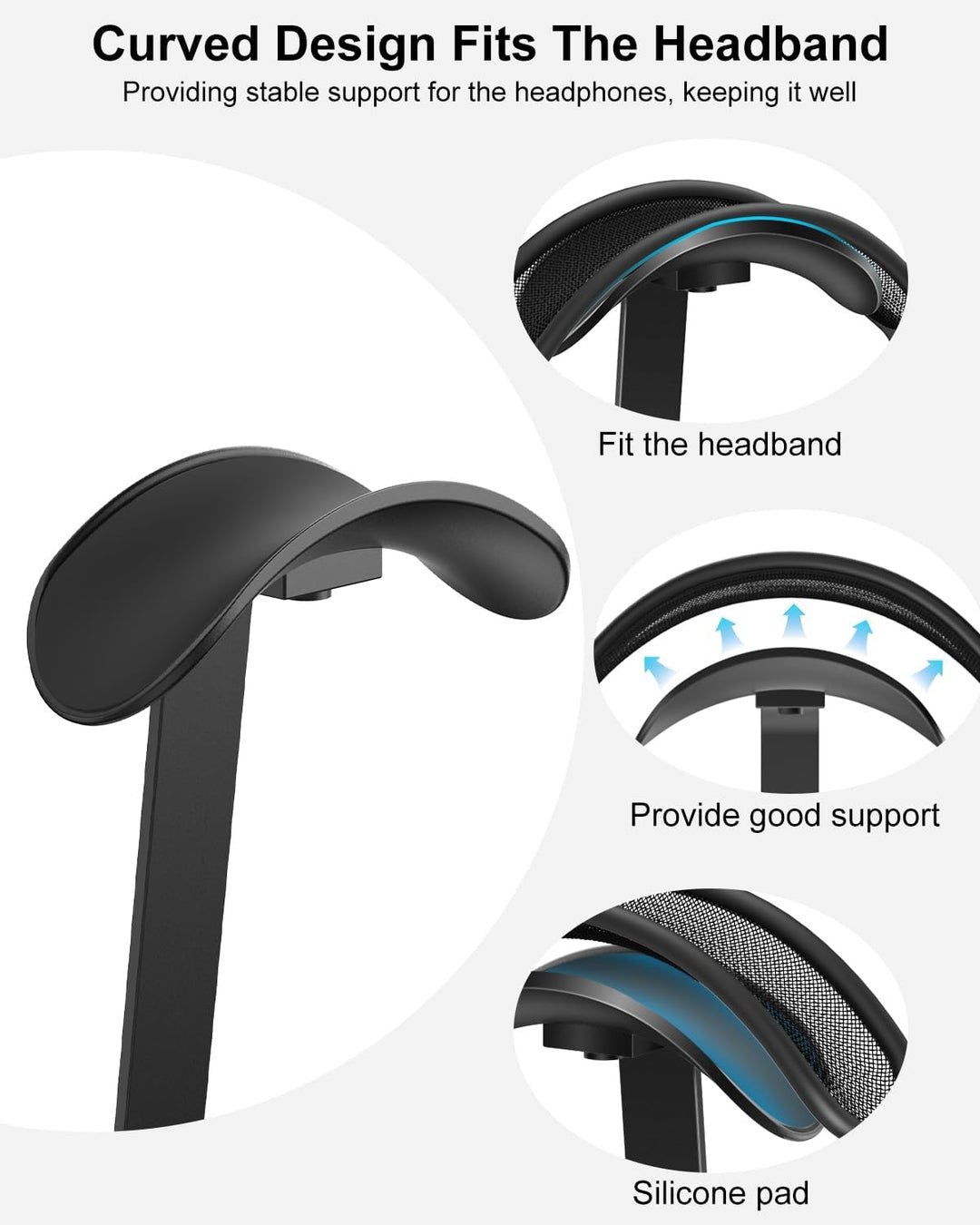 VICHYIE Kopfhörer Ständer, Schwerer Headset Halterung für AirPods Max, Schreibtisch Zubehör für Over