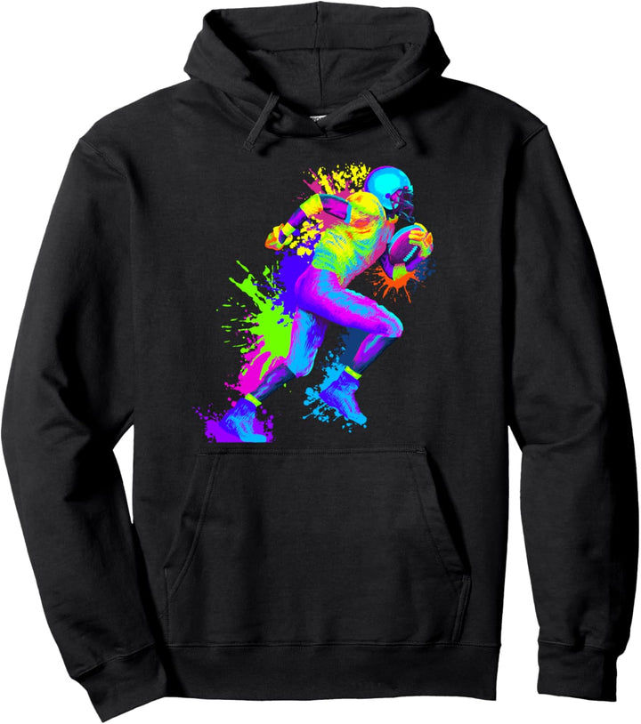 Splash Art Football Spieler Geschenk Football Pullover Hoodie