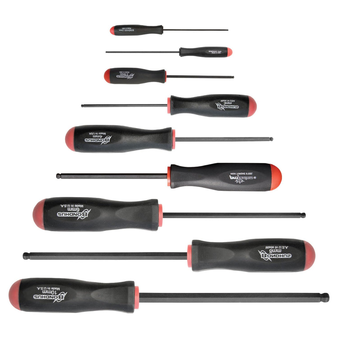 Bondhus - BSX9M 10699 Set mit 9 Kugelschraubendrehern, ProGuard Finish, Grössen 1,5–10 mm., 1