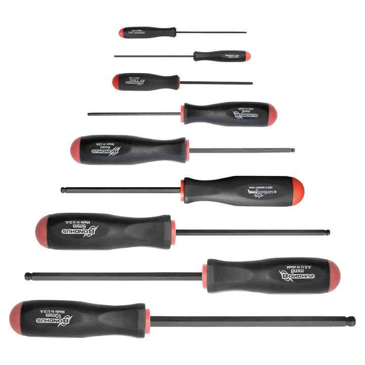 Bondhus - BSX9M 10699 Set mit 9 Kugelschraubendrehern, ProGuard Finish, Grössen 1,5–10 mm., 1