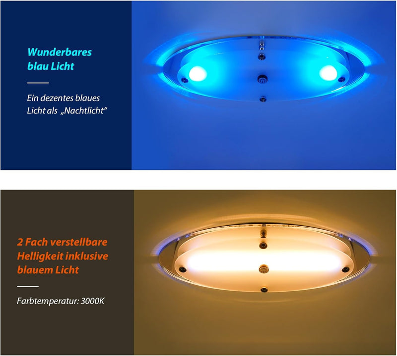 Dream lighting Wohnwagen Deckenleuchte 12v mit Schalter LED Lampe Wohnmobil Flach 3000K Warmweiss Bl