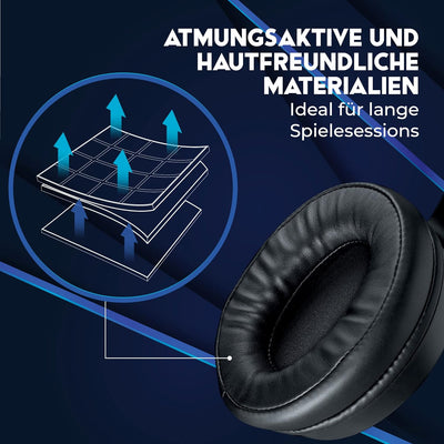 DR1TECH Blackjack+ Gaming Kopfhörer Mit Kabel Und Mikrofon Für PS5 Konsole [3D Audio], PS4, Xbox und