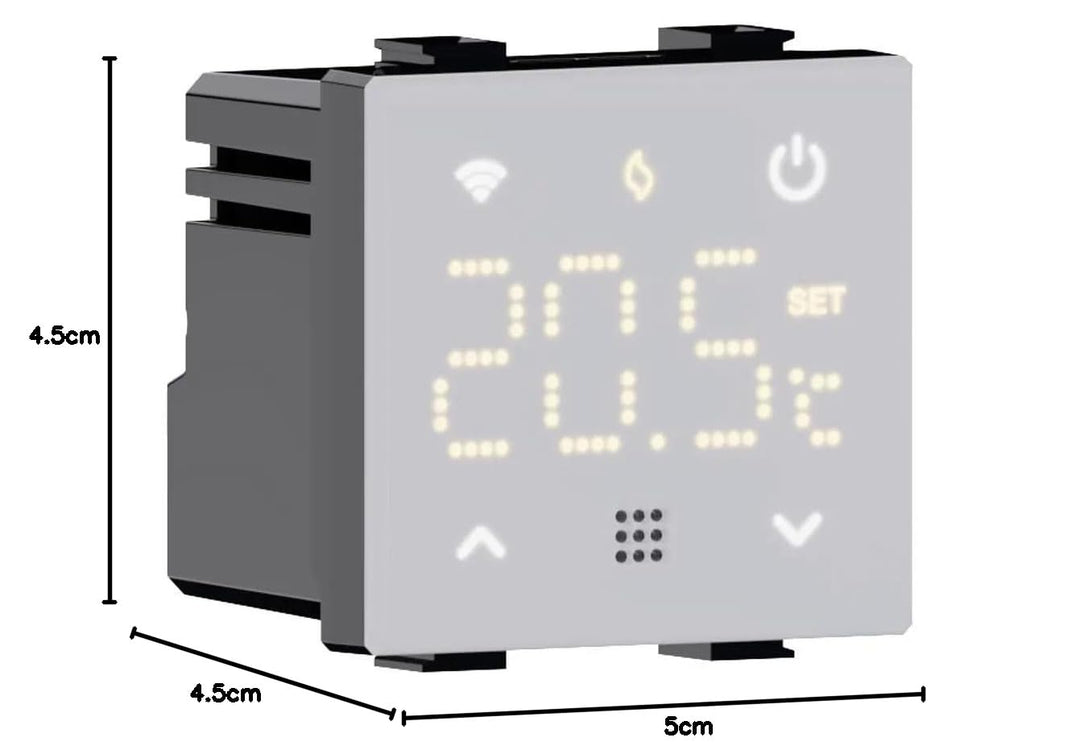 TUYA WLAN-Thermostat, programmierbares Modul, 2P, 240 V, Touch-Display mit Hintergrundbeleuchtung, w
