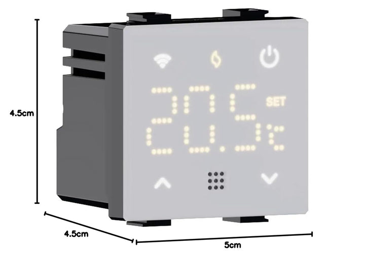 TUYA WLAN-Thermostat, programmierbares Modul, 2P, 240 V, Touch-Display mit Hintergrundbeleuchtung, w