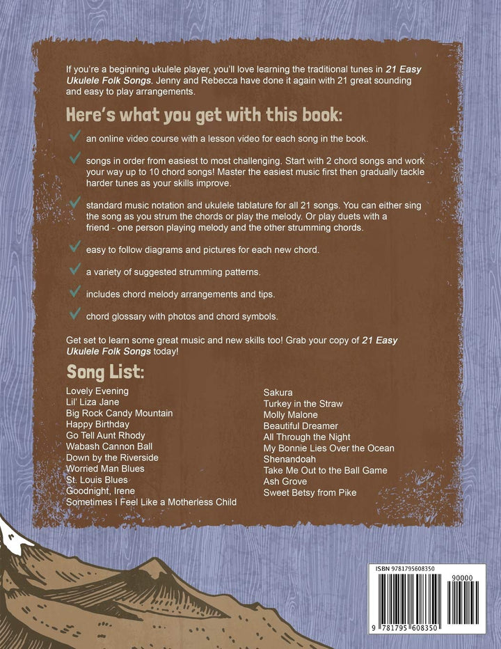 21 Easy Ukulele Folk Songs (Beginning Ukulele Songs, Band 5), Taschenbuch