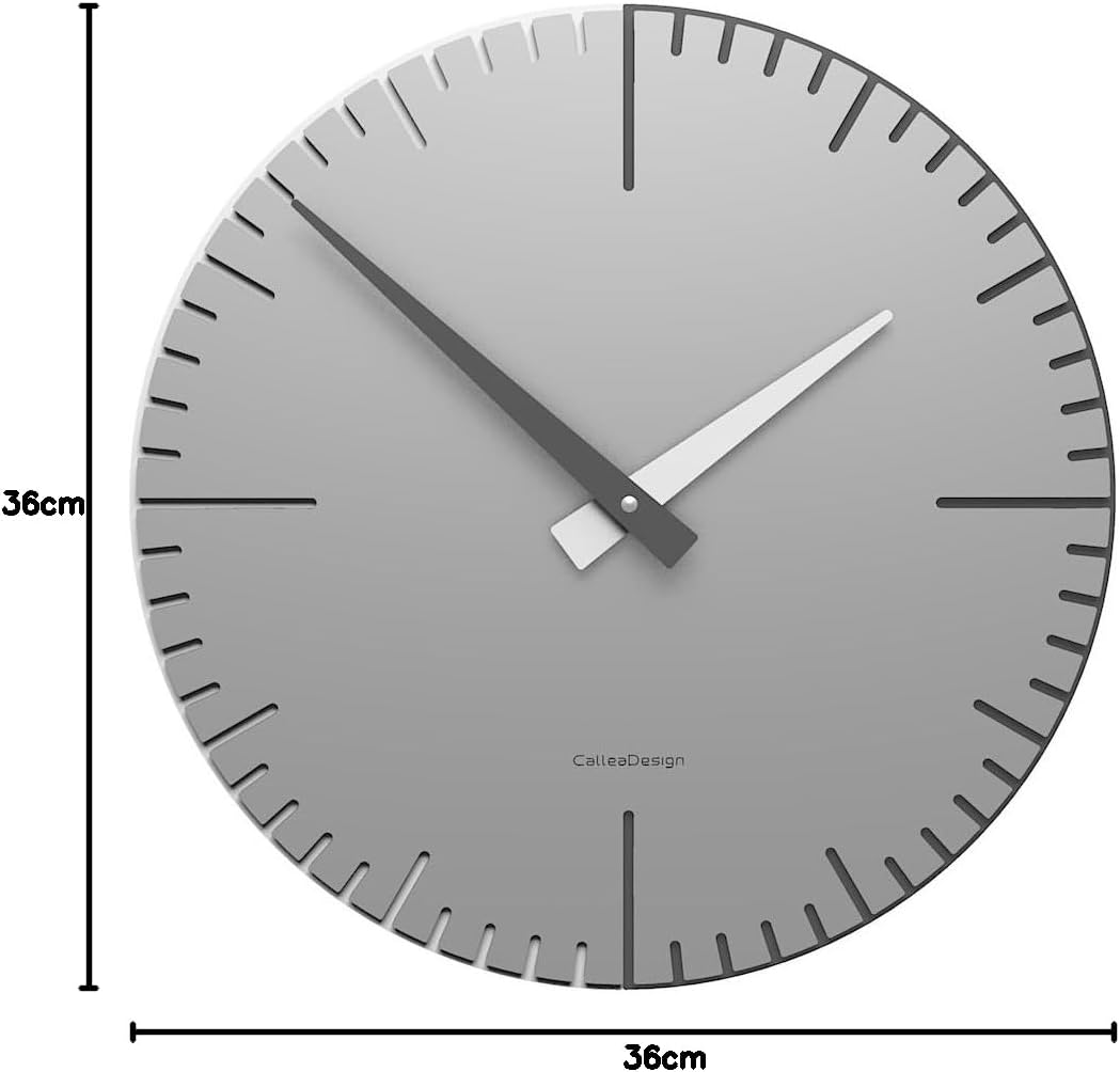 CalleaDesign 36 cm Exacto Aluminium Wanduhr, Aluminium