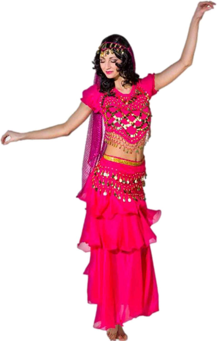Kostüm Bauchtänzerin pink Einhgr. Fasching Orient Bollywood Märchen