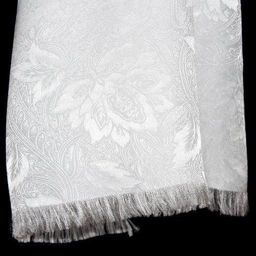 Lorenzo Cana Schal Luxustuch elegant gewebt in Damast Webung florales Paisleymuster aus Viskose mit