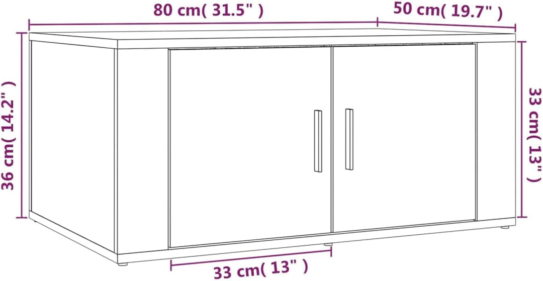 Tidyard Couchtisch Modernes Design Beistelltisch mit 2 Fächer Wohnzimmertisch Kaffeetisch Sofatisch