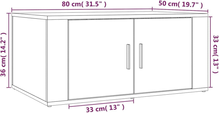 Tidyard Couchtisch Modernes Design Beistelltisch mit 2 Fächer Wohnzimmertisch Kaffeetisch Sofatisch