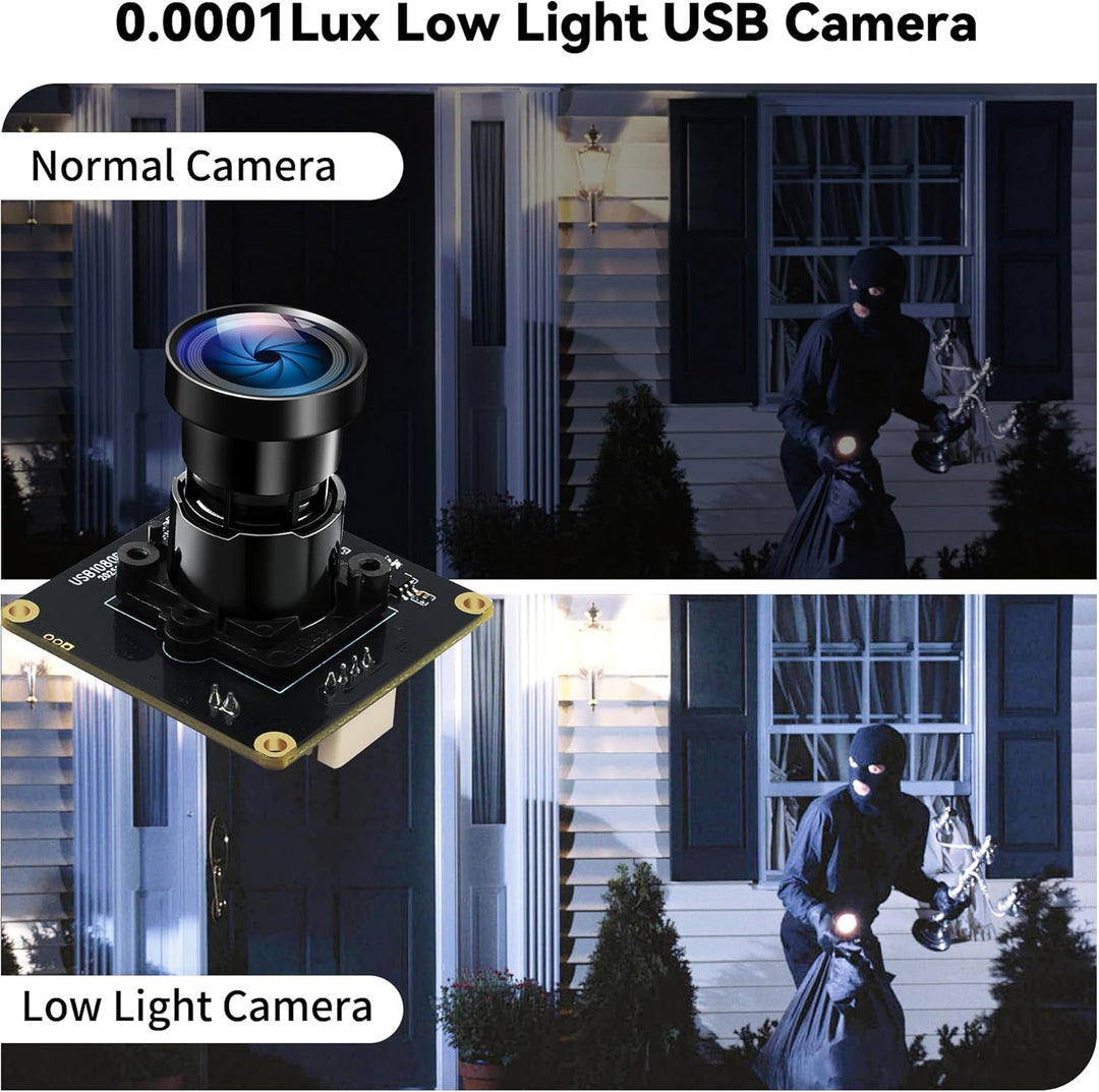 ELP Starvis USB-Kameramodul 0,0001 Lux Ultra Low Light H.264 HDR 1080P Sicherheits-Webcam-Modul mit
