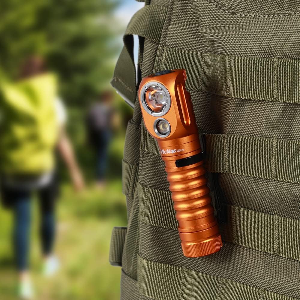 Wurkkos orange stirnlampe wiederaufladbare led taschenlampe 2000lm Hd20-or, Hd20-or