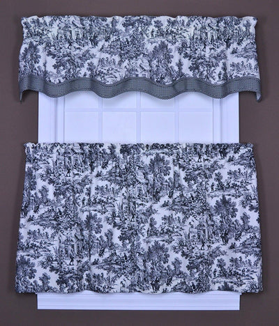 Ellis Curtain Victoria Park Toile Vorhänge, 172 x 76 cm, Schwarz 68 x 30 Tier Schwarz, 68 x 30 Tier