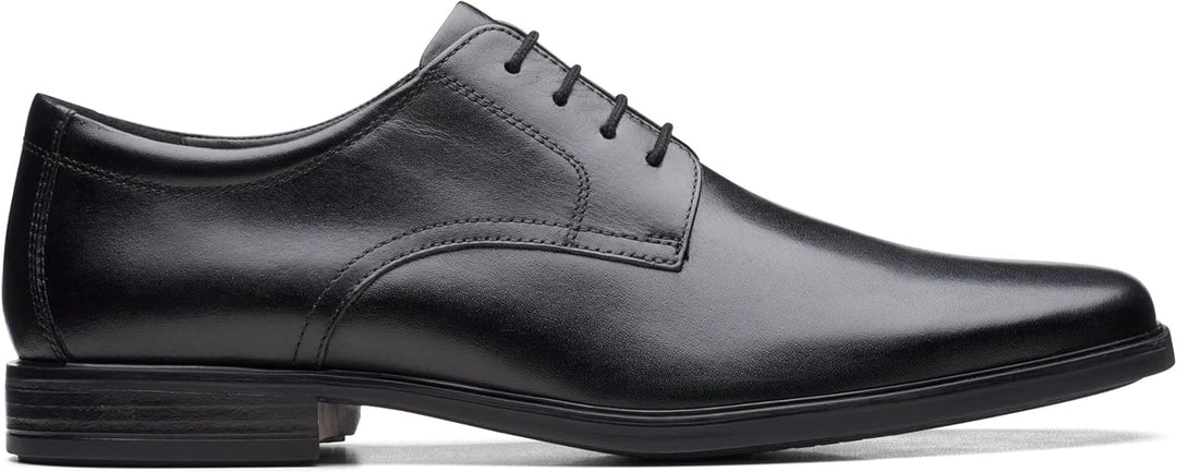Clarks Herren Howard Walk Oxford 48 EU Schwarzes Dunkelschwarzes Leder, 48 EU Schwarzes Dunkelschwar