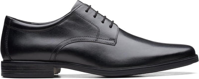 Clarks Herren Howard Walk Oxford 39.5 EU Schwarzes Dunkelschwarzes Leder, 39.5 EU Schwarzes Dunkelsc